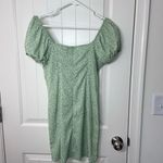 Zaful NEW  women’s light green floral puff sleeve mini summer dress spring small‎ Photo 5