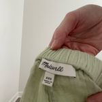 Madewell Sage Green Textured Side Slip Elastic Waist Shorts Photo 3