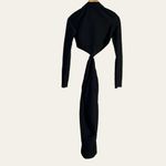 Pretty Little Thing Black Textured Cut Out Waist Midi Shirt Dress Size 2 Photo 1