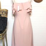 Sugar Lips Sugar + Lips Blush Pink Ruffle Midi Dress Photo 3