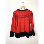 Misook Exclusively  Red Black Open Front Cardigan Jacket PS Petite Small Acrylic Photo 2