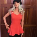 Chetta B Vibrant Coral Peplum Tank Photo 8