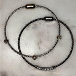 Two Magnetic Closure Cable Bracelets Silver Photo 0