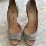 Manolo Blahnik Silver open-toe heel silver size 38.5 Photo 1