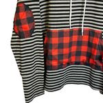 Hawthorne Red Black White Mixed Print Long Sleeve Cowl Neck Sweatshirt Size 3X Photo 3