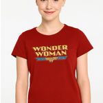 Wonder Woman Juniors Red Graphic T Photo 0