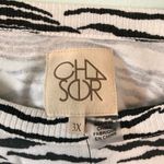 Chaser Sweatshirt Shirred Sleeve Black & White Zebra Print Sweatshirt Sz 3X NWT Photo 8