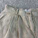 Karen Kane NWT Womens Size 16 Beige 100% Linen Pleated High Waist Shorts Vintage Photo 2