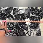 Cynthia Rowley  Black White Linen Leaf Balloon Sleeve  Crop Top Size Small New Photo 2