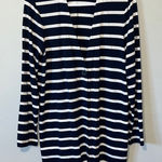 J. Jill Navy and White Striped Cardigan Blue Size undefined Photo 0