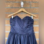 ml monique lhuillier strapless dress size 6 Blue Photo 1