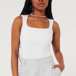 Hollister White Back Cutout Tank Bodysuit Photo 0