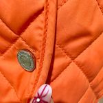 Ralph Lauren Lauren  Quilted Jacket Size L Orange Crest Sleeve Snap Front Photo 14