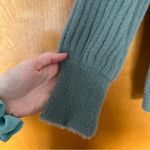 Aerie Muted Green Oversized Ribbed Knit Crewneck Sweater Size XS Photo 1