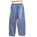 WILO THE LABEL Women's Light Blue Nylon Cargo Pants Drawstring Ankle Size XS Photo 2