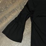 Talbots Womens Blouse Black Bell Sleeve Scoop 3/4 Sleeves Size Small Photo 1