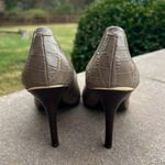 Ralph Lauren LAUREN  Lanette Crocodile-Embossed Leather Heels Photo 7