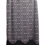 New York & Company Black and White Floral Lace Pattern Pencil Skirt Size 8 Photo 0