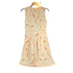 Coach  Apple‎ Print Dress Size 4 Peach Summer V-Neck Luxury Springtime Designer Photo 1