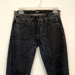 Hudson Jeans  Nicole Super Skinny Jeans Snakeskin Mid Rise Black Dark Wash Denim Photo 4