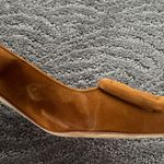 Manolo Blahnik Maysale Suede Buckle Kitten Heel Pumps Cognac Brown Size EU 38 Photo 7