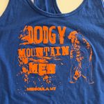 Dodgy Mountain Men Band Women's Blue Graphic Tank Top Size M Photo 3