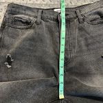 Simple Society  jeans size 13/31 black button up frayed edges high rise NWOT Photo 3