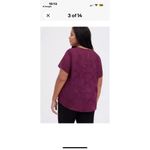Torrid Top Womens 2X Abbey Chiffon Clip Floral Maroon Burgundy Burnout Sheer Photo 1