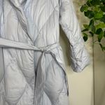 Cuddledown Light Blue Down Robe Goose Filled Combed Cotton Sateen size M Medium Photo 8