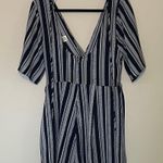 Altar'd State  Navy and White Striped Romper Photo 2