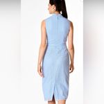 Eshakti Belted baby blue lace midi dress Photo 1