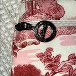 Longchamp  Unique Toile Clutch Pouch Red and White Made In France Photo 3