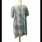 Show Me Your Mumu  Blue Printed V Neck Dress Short Sleeve Photo 2