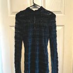 Lush Clothing LUSH Teal Lace Ruffled Mock Neck Long Sleeve Mini Dress Women's Size Small Green Photo 6