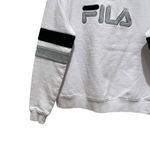 FILA Natalie Crewneck Sweatshirt Fleece Lined White Size Medium Photo 3