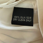 Vintage Ralph Lauren Black Label 100% Silk Stripe Ankle Trousers Pants 6 White Photo 7