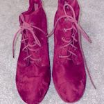 Bella Marie Was $39 now $20 platform booties in cranberry red size 10 tall Photo 0