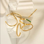 Simple Style Shiny Solid Color green 316L Stainless‎ Steel 18K Photo 5