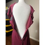 Lulus NEW  Burgundy Maxi Dress S Off Shoulder Asymmetrica Formal Evening Gown Photo 1