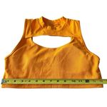 Peloton Women’s M Cadet Rib High Neck Cutout Sports Bra Bright Orange Athletic Photo 10