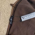 Motel  Paiva Slip Dress in Satin Rich Brown Photo 7