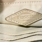 Fossil  Issue No 1954 Goat Hide Leather Crossbody Zipper Bag Tan Shimmer Photo 3