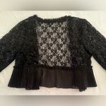 Vivian’s Fashions Black Embroidery Lace Shawl Cardigan Bolero Shrug 3/4 Sleeve S Photo 3
