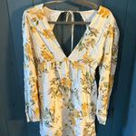 Sage , The Label Floral Long Sleeve Babydoll Dress, Size Small (Tie & Open Back) Photo 0