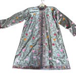 None Vintage smoke-green long Kashmiri jacket embroidered size M Photo 0