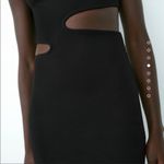 ZARA Black Side Cutout Micro Mini Dress Photo 3