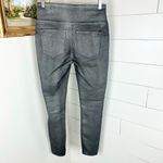 Spanx  Solace Pewter Gray Wax Coated Pull On Skinny Jeggings Size Small Photo 2