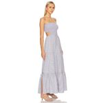 Rays for Days Kelle Cut Out Maxi Dress Coastal Cool Gingham Womens Size Medium Blue Photo 1