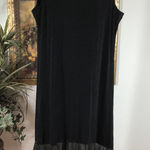 Chico’s Travelers Women’s Black Sleeveless Pullover Dress Size L Ruffle Hem Size L Photo 0