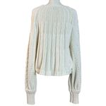 Free People  Chunky Cable Knit Sandre Pullover Sweater Ivory Size Large Ethereal Photo 8